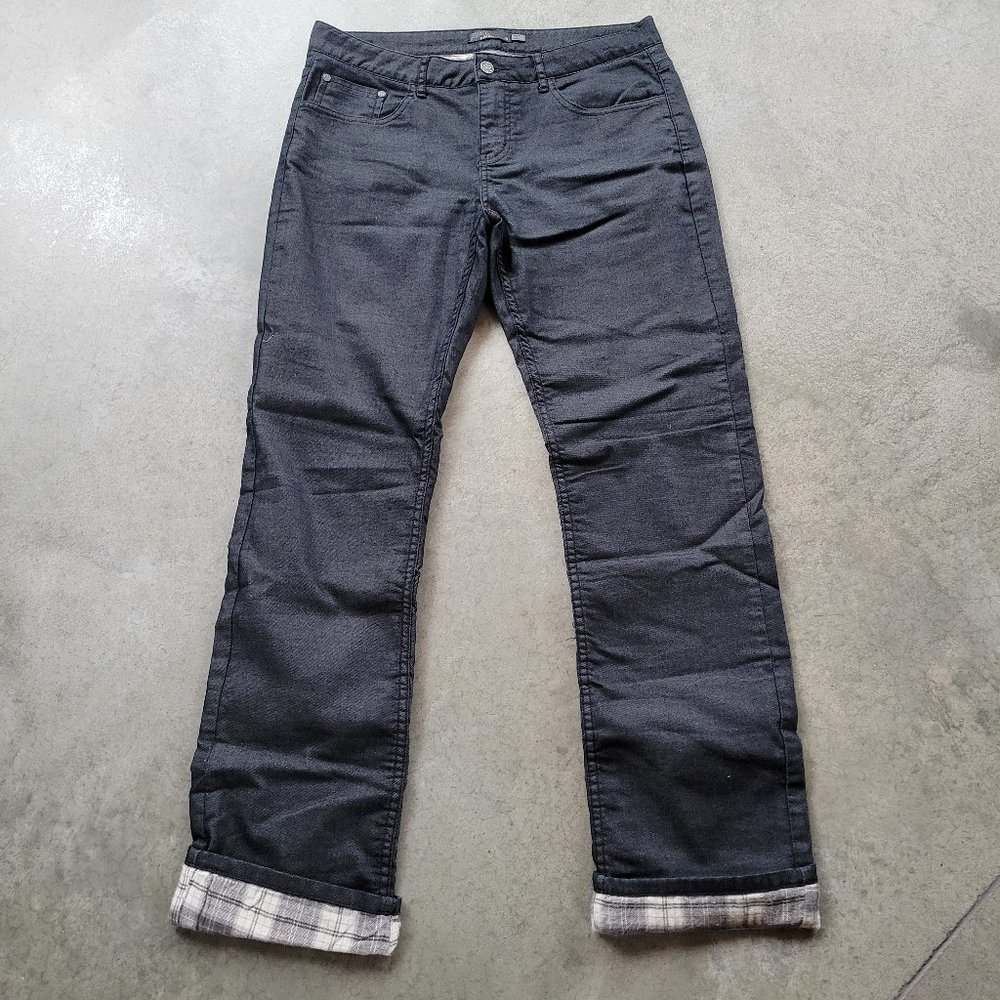 Prana Women's Flannel Lined Boyfriend Jeans